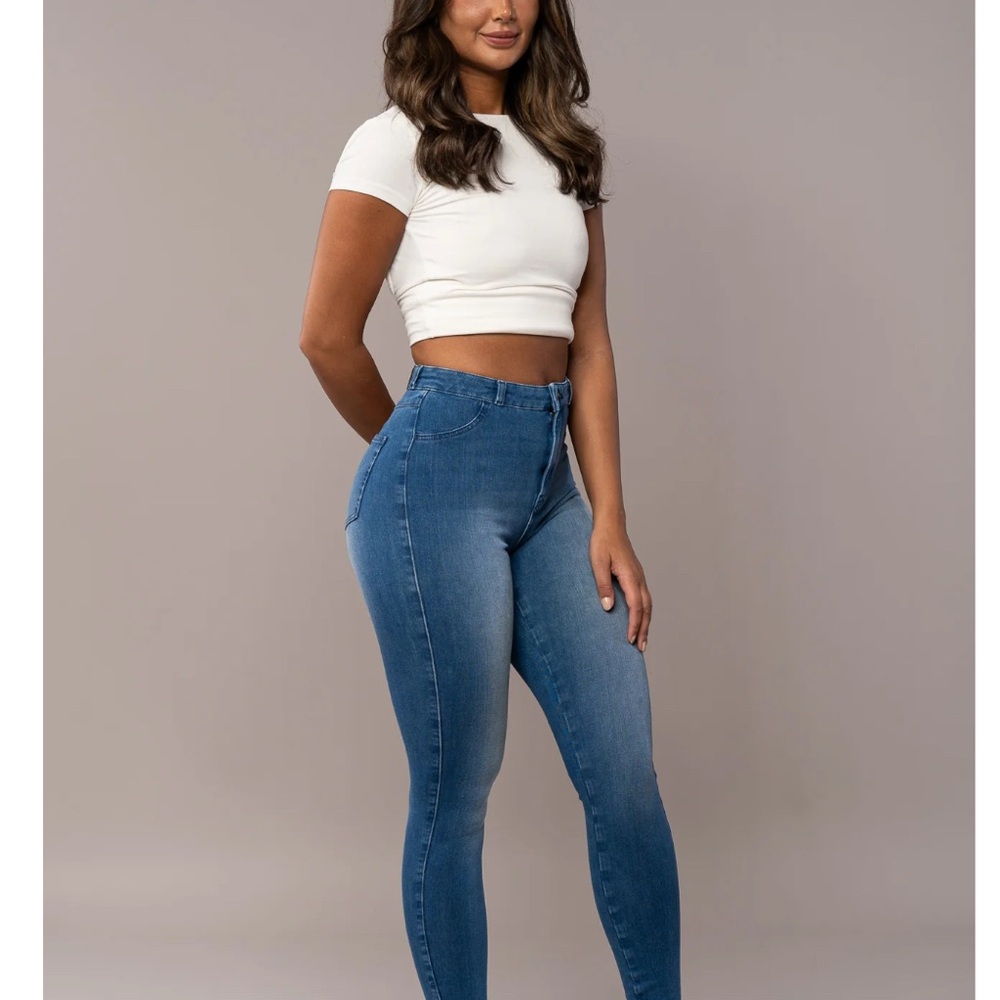 FITJEANS Blue Skinny High-Waisted Denim